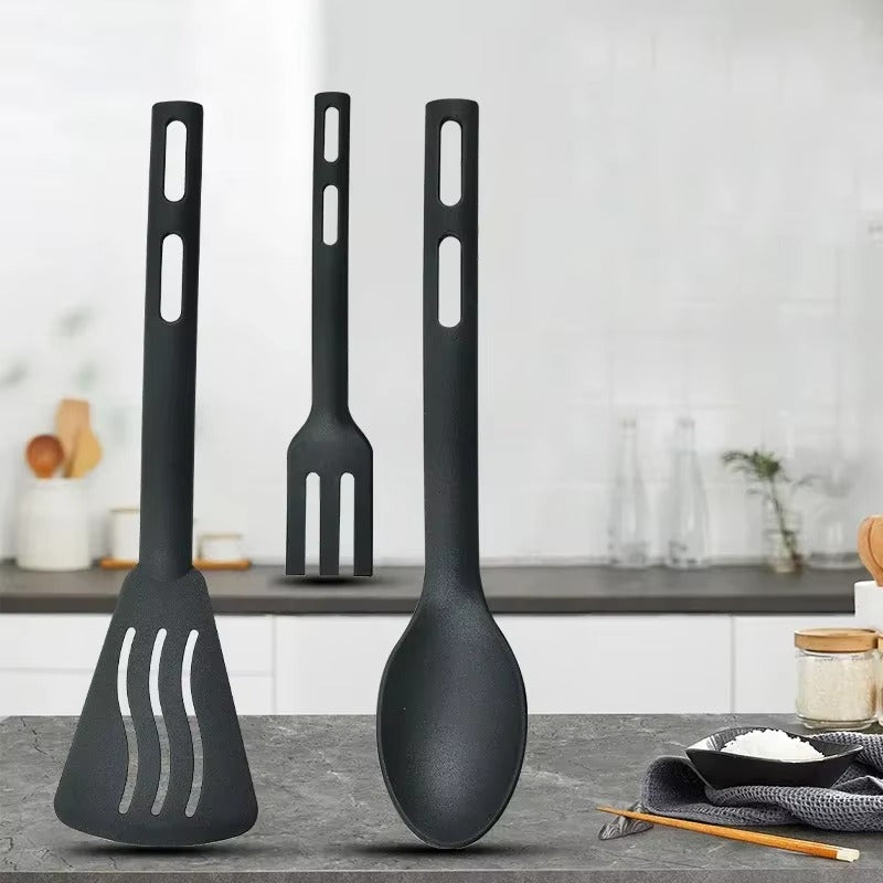 1/3PCS Nylon Kitchen Utensils Set Kitchen Cooking Tools Slotted Turner Solid Spoon Fork Children Spade Fork Spoon Dinnerware