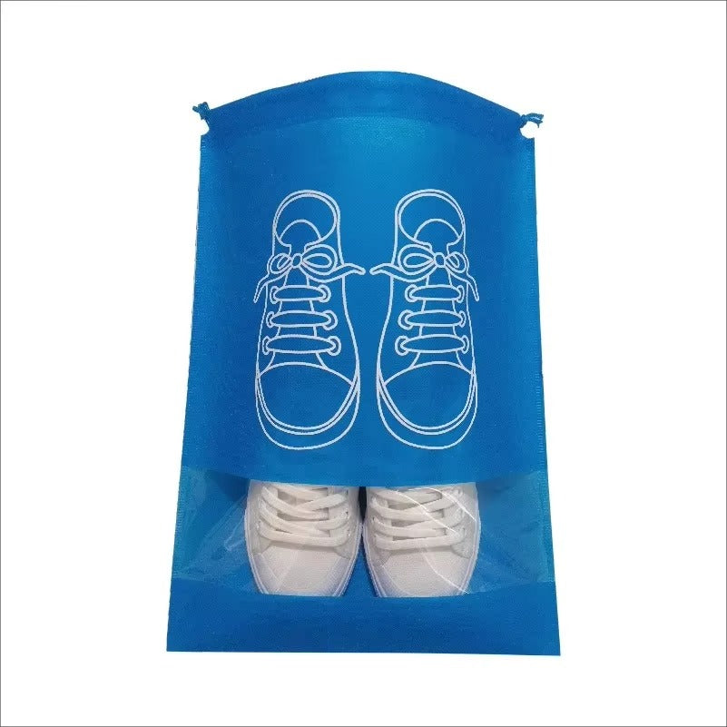 5pcs/set Shoe Storage Bag With Thickened Non-woven Fabric Strap Mouth Large Capacity Travel Waterproof Shoe Bag Moistureproof